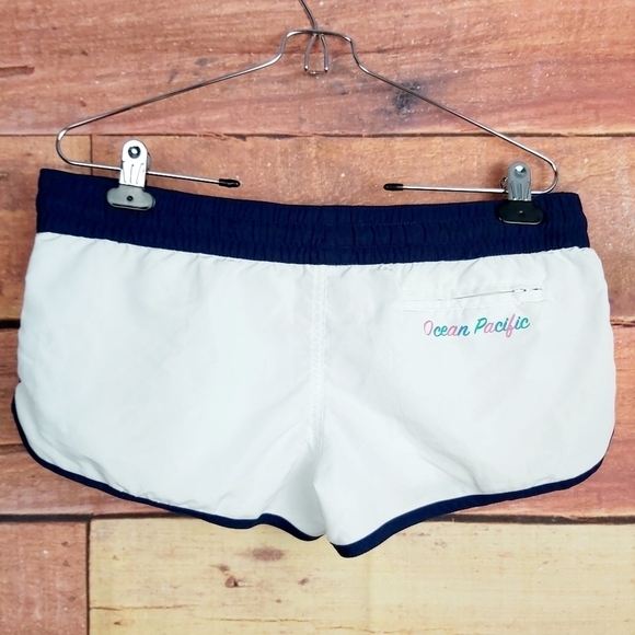 🍄3/50$🍄 Ocean Pacific boarding mini shorts Y2K swimming beach shorts Size S - Picture 4 of 6